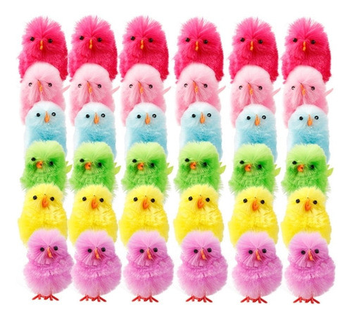 Cores Vibrantes Pintinho Da Páscoa 36x Brinquedo Modelo Fofo 0
