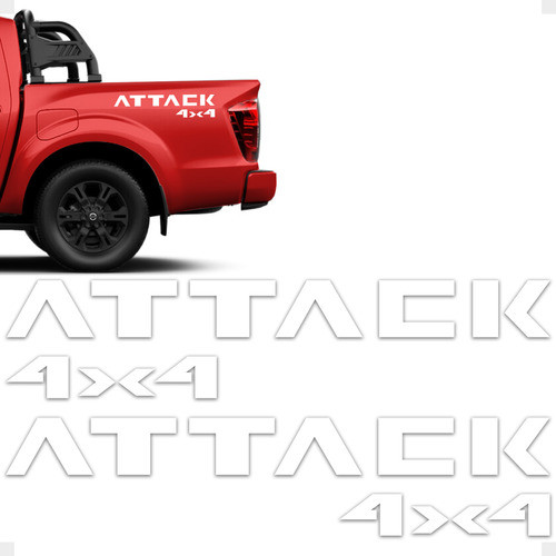 Adesivo Compatível Com Frontier Attack 4x4 2023 Branco Par 1