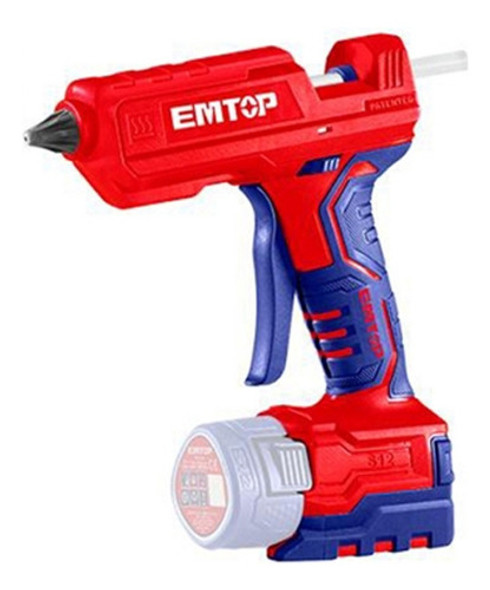 Pistola Silicona Encoladora Inalámbrica 12v Emtop Industrial 0