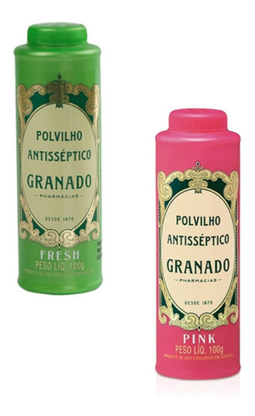 Kit Com 2 Talco Polvilho  Anti-septico  - 100g - Granado 0