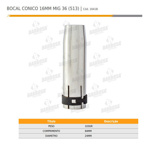 Bocal Mig 36/360 16mm (mb36/36kd/bx36) 1
