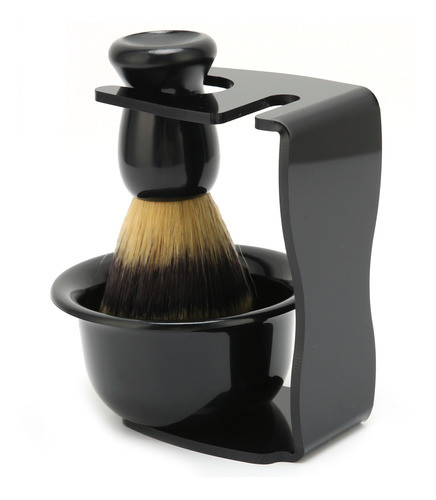 Kit De Escova De Barbear, Conjunto De 3 Peças, Suporte De Se 0