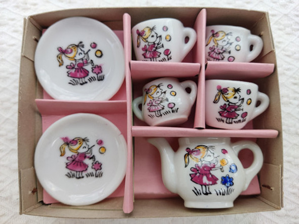 Juego De Te Japonés Vintage 70's Toy China Tea Set 7 Piezas 1 Juego De Te Japonés Vintage 70's Toy China Tea Set 7 Piezas 1