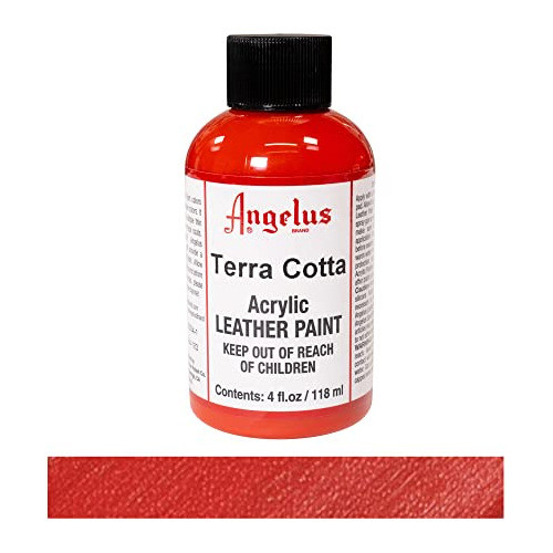 Pintura Acrilica Para Cuero Angelus Rojo Terracota 118ml 1