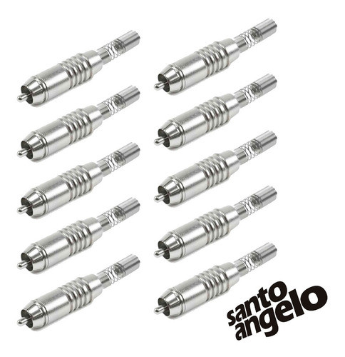 Plug Conector Rca Ninja Santo Angelo 10 Unidades 1