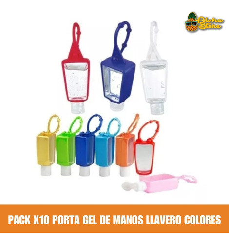 Porta Alcoh En Gel Con Funda Cartera Colores Silicona Diseño 1
