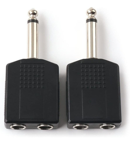 Adaptador De 1/4 6.35mm Ts A Dual 1/4 Ts Hembra, 2 Pack 1