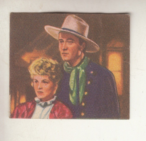 Cine 1954 Tarjeta John Wayne Cowboy Unica Vintage Uruguay 0