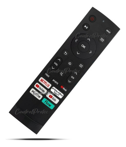 Control Remoto Para Smart Tv Noblex Hisense Black Series 0