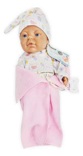 Bebé Real Camila/agustín, Con Manta Polar, Rosa - 12019 0