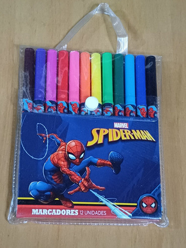 Marcadores X 12 Spiderman Marvel Originales 1