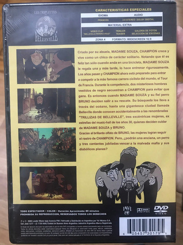 Dvd Las Trillizas De Belleville / De Silvain Chomet 1