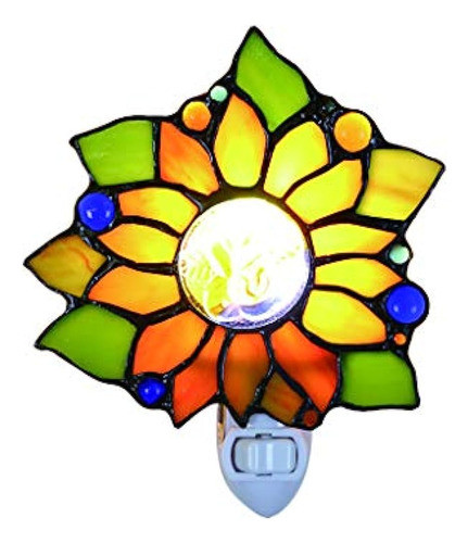 Yogoart Tiffany Style Stained Glass Sunflowers Mini Light On 0
