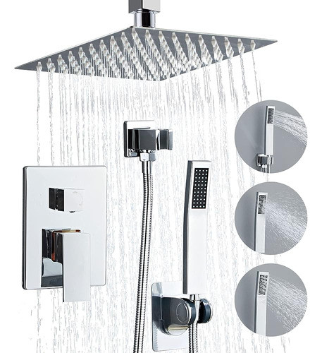 Sistema De Ducha De Grifo De Ducha De Plata Rtobweye Con Cab 0