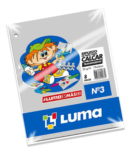 Repuesto De Hojas De Calcar N°3 Luma X25 Paquetes De 8 Hjs 0