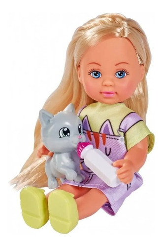 Muñeca Simba Evi Love Con Gatito E733591 Febo 0