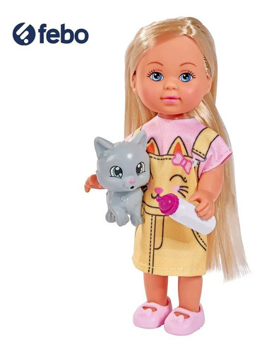 Muñeca Simba Evi Love Con Gatito E733591 Febo 1