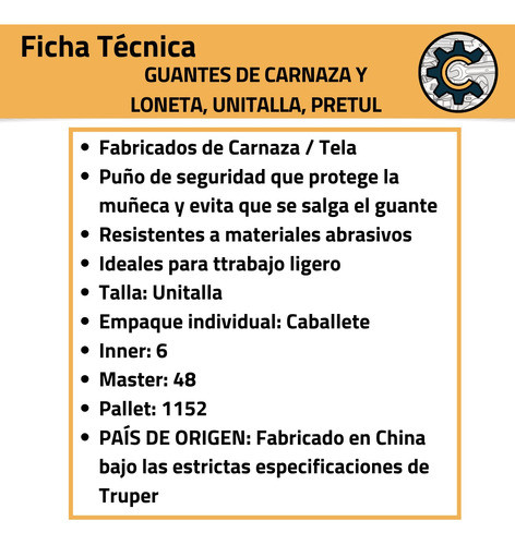 Guantes Descarne Y Lona Para Abrasivos Pretul 29976 1