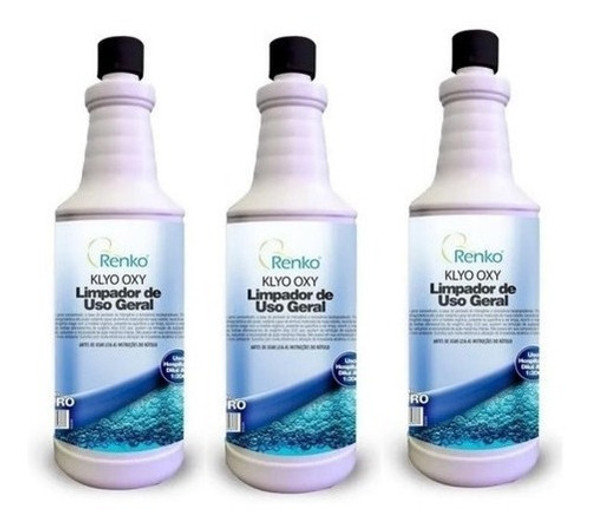Kit 3 Klyo Oxy Renko Branqueador Roupa Tira Manchas Mofo 1l 0 Kit 3 Klyo Oxy Renko Branqueador Roupa Tira Manchas Mofo 1l 0