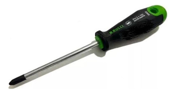 Destornillador Phillips Rucci Ph2 100mm Con Mango De Goma 0