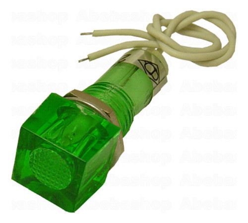 Luz Piloto Cuadrado 10mm Verde 220vac Ac-p 0