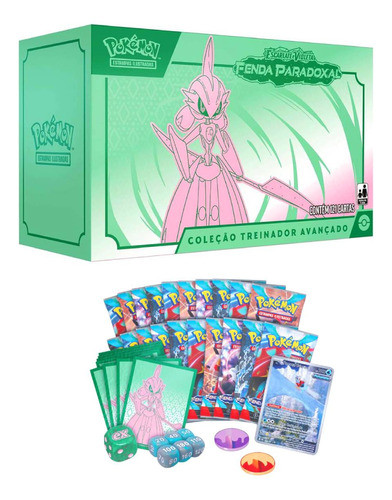 Cartas Pokémon Box Elite Fenda Paradoxal Lua Estrondo Copag 1