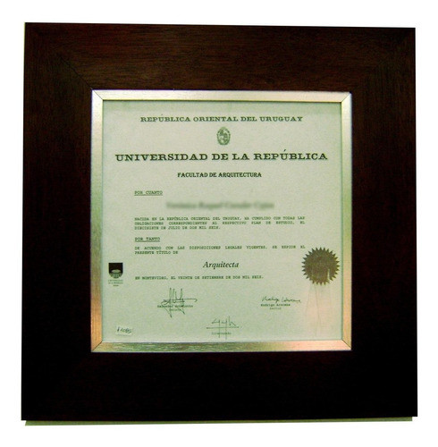 Marcos Para Titulo Udelar Chato 7+1.5cm Punto Arte 0