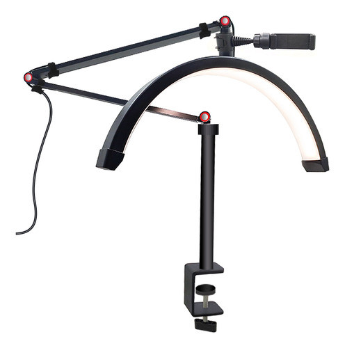 Luminária Mesa Led Arco Estética Nail C/ Suporte P/celular 0