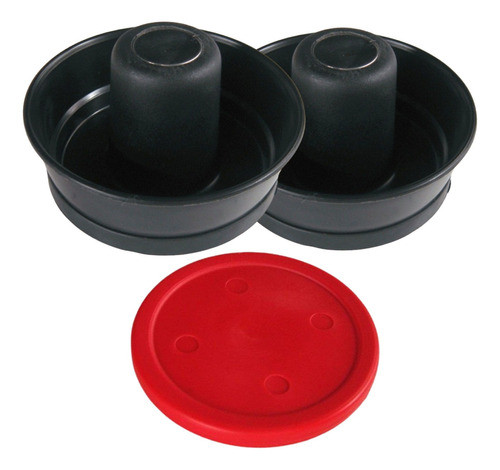 Kit Com 2 Rebatedores + 01 Disco P/ Aero Hockey Preto 0