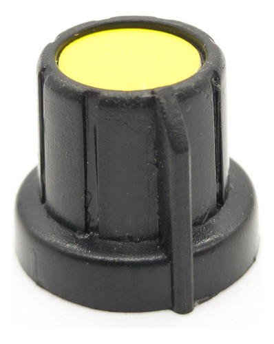 4 Perillas Potenciometro Amarilla 17mm X 14mm Eje Estriado 0