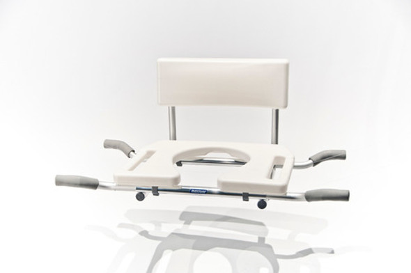 Asiento Silla Para Ducha Portátil De Aluminio Con Respaldo 1