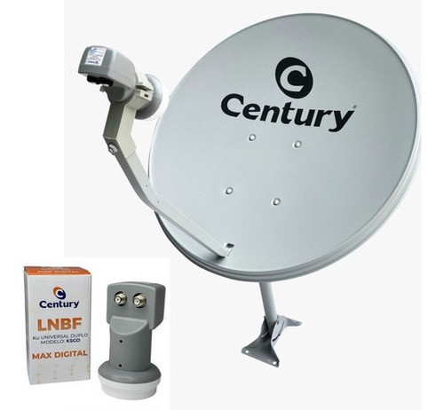 Antena Parabólica Century 60cm Banda Ku 5g Com Lnb Duplo Max 0