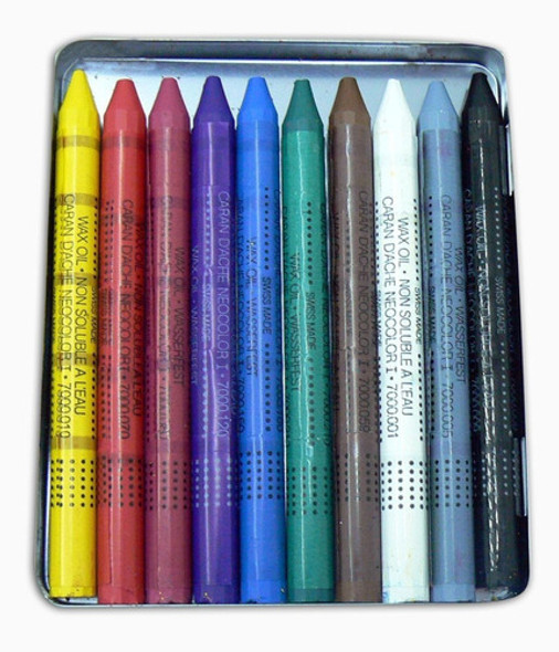 Crayones Caran Dache Neocolor I  X 10 Colores 0
