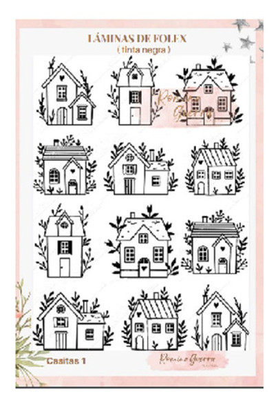 Folex Impreso Romina Guerra Med 25x35 Casita 1 Negro 0