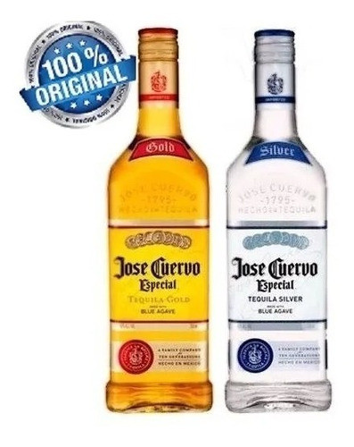 2 Tequilas Jose Cuervo 1 Ouro + 1 Silver 750ml 0