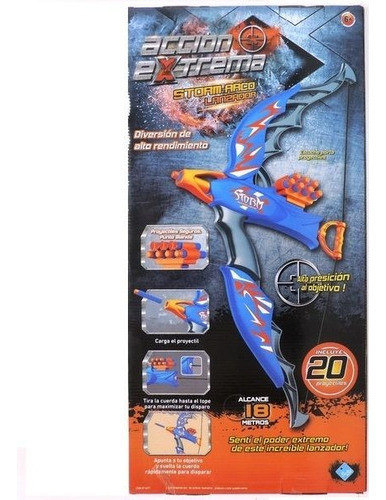 Arco Y Flecha Lanzador Storm Mas Proyectiles El Duende Azul 1