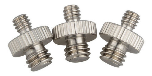 Kit 3 Parafuso Adaptador 1/4 3/8 Tripé Câmera Flash Luz Dslr 0