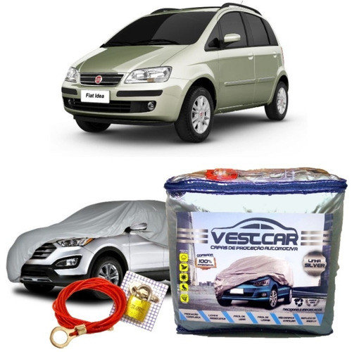 Capa Forrada Com Cabo + Cadeado Cobrir Fiat Idea 0