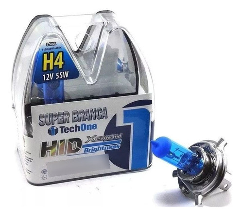 Kit Lâmpada Super Branca Renault Symbol Todos Techone H11 H4 1