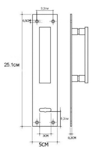 Manijon Recto De Hierro 1