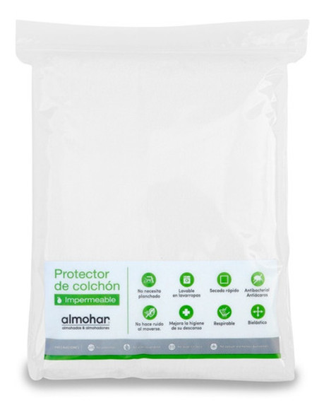 Cubrecolchon Protec. Impermeable Toalla/pvc 140x190 2 Plazas 1