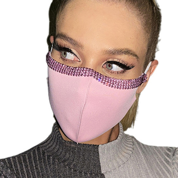 Máscara Facial Feminina Com Várias Fileiras De Strass Brilha 0