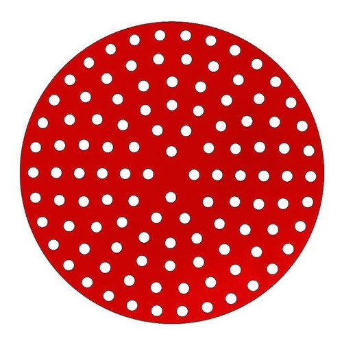 Tapete Antiaderente Manta P/ Airfryer Em Silicone Redondo 0