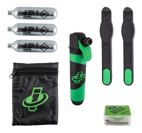 Kit Reparacion + Inflador C 3 Cartuchos Co2 + 2 Cucharitas 0
