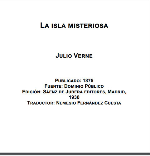 La Isla Misteriosa 1