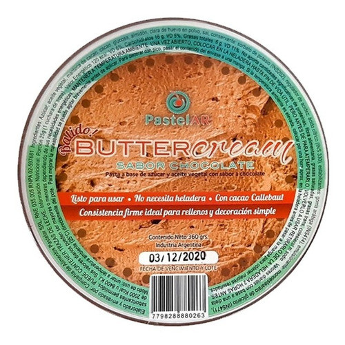 Buttercream Sabor Chocolate X 360 G 0
