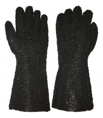 Guantes Pvc Negro Super Rugoso - Seguridad Laboral 0