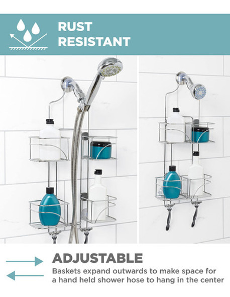 Zenna Home - Cesta Extensible Para Ducha 1