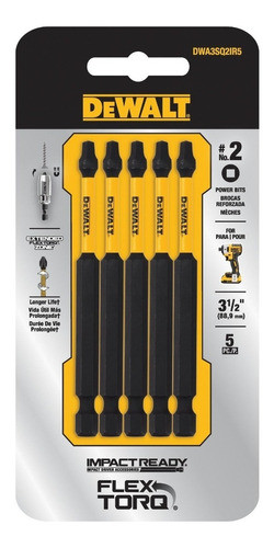 Cubo Impacto Dewalt Dwa3sq2ir Broca Reforzada Cuadrado N2 #2 1