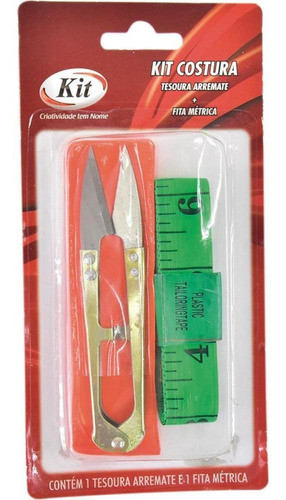 Kit Costura Tesoura Arremate+fita Metrica 0